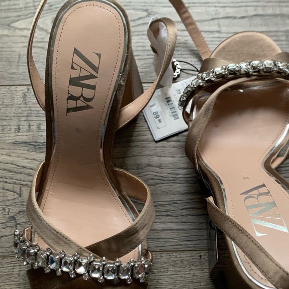 Zara Platform Rhinestone Heels - Picture 6 of 7